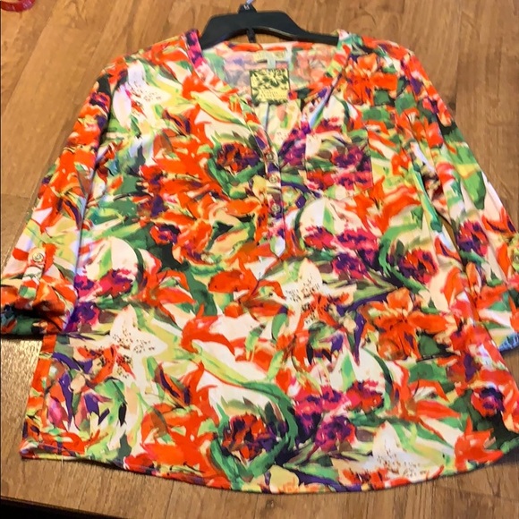 Palm Harbor size large 3/4 roll up sleeves blouse. - Picture 10 of 16